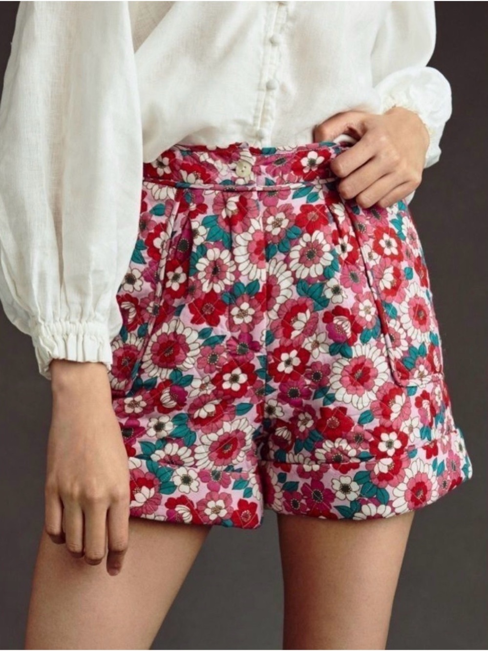 ANTIK BATIK Blossom Quilted
Shorts Red Size Medium
